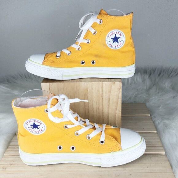 Converse All Star Chuck Taylor Space Hi Orange White Canvas Sneaker Girls Sz 1.5 - Picture 6 of 6